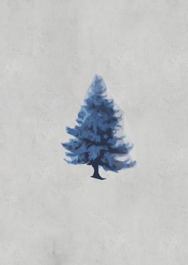 Pine Blue - I Love Trees - Lex Lewis Art